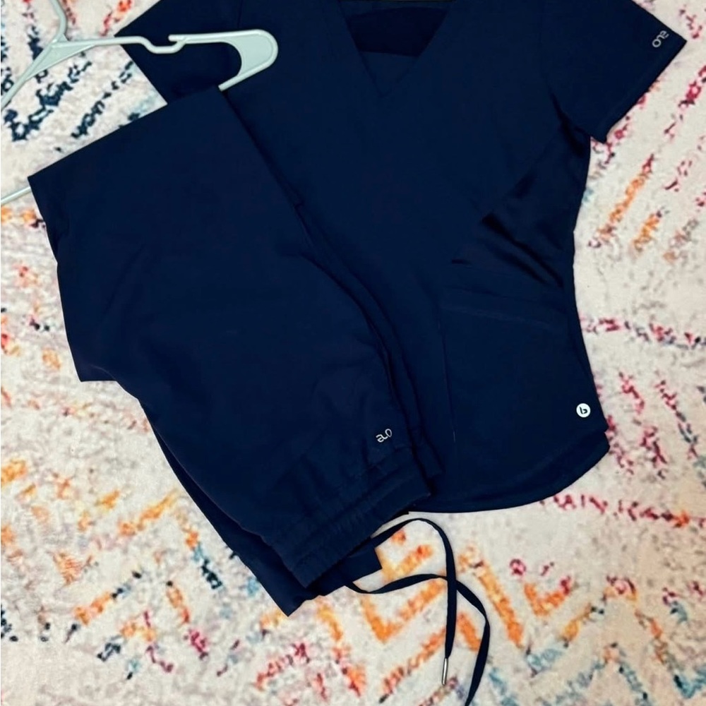 Women's Navy Scrub Set